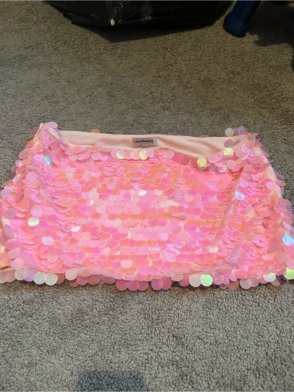 Mars the label Pink Sequin Mini Skirt